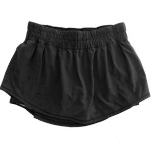 Lululemon Black floral eyelet skirt/ Size 8